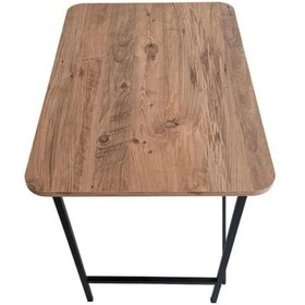 Resim Orlando Metal Ayaklı Çalışma Ofis Bilgisayar Masası Ahşap Masa Kahverengi 