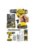 Resim Steiner Kupfer Darbeli 58 V 5 Ah Çift Akülü Vidalama Matkap Sarı + 24 Parça Set 