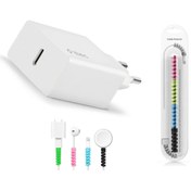 Resim Ttec Iphone X/xs/11/12/13 Serilerine Uyumlu Yeni Nesil 20w Güç Adaptörü Ve Spiral Kablo Koruyucu 
