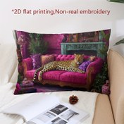 Resim 1 adet Canlı Leopar Desenli Peluş Atma Yastık Kılıfı 30.48x50.8 cm - Yumuşak, Rahat Kadife Dekoratif Yastık Kılıfı Fermuarlı Kapatma ile Koltuk, Yatak Odası, Oturma Odası için Mükemmel Ev & Ofis Dekoru, Makinede Yıkanabilir, Dekoratif Yastıklar 
