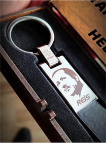 Resim Recep Tayyip Erdoğan Figürlü AK Parti Logolu Çelik Anahtarlık 