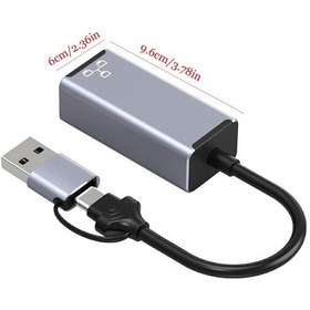 Resim Type-C 3.1 / Usb 3.0 to RJ45 Gigabit Ethernet İnternet Çevirici Adaptör - 1000Mbps - Apple Uyumlu MacBook 