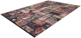 Resim Rho Gri Geometrik Pamuk Makine Halısı 100x500 