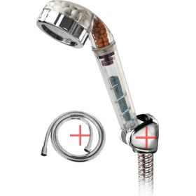 Resim Arçe Tasarruflu ve Arıtmalı Duş Başlığı Hortum Askı Aparatı Komple Set 