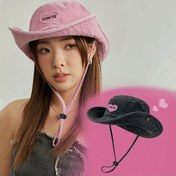 Resim 1 Kadın Vintage Japon Tatlı Aşk Kalp Yama Balıkçı Şapkası, Moda İlkbahar/Yaz Dış Mekan Güneş Hiking Kapağı Bisiklet için, Tatil ve Günlük Giyim İçin Mükemmel Hediye Seçeneği 