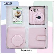 Resim Fujifilm Instax Mini 12 Fotoğraf Makinesi + 10'lu Film Kare Albüm + Deri Kılıf Pembe 
