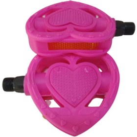 Resim KNT Kalpli Kız Çocuk Pedalı 16 Ve 20 Jantlara Uygun Reflektörlü Pembe Renk 