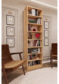 Resim Asratrend Safir Meşe Kitaplık Asra Trend K-02 
