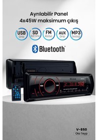 Resim GoldMaster V850 Bluetooth/usb/aux/radyo Çalar Oto Teyp 