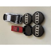 Resim Audi Piano Black Jant Kapak Arması Seti 4 Lü 3m 3d Abs 