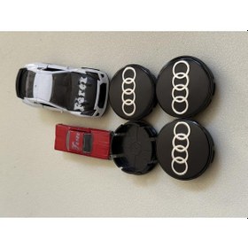 Resim Audi Piano Black Jant Kapak Arması Seti 4 Lü 3m 3d Abs 