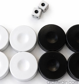 Resim Manyetik Tavla Yedek Taş Seti - Beyaz Renk Seti 