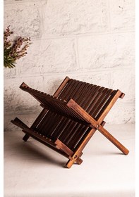 Resim Snippy Washy - Katlanabilir Tabaklık Bulaşıklık Ahşap İki Katlı Bulaşıklık Ahşap 