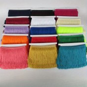 Resim 0.91 metre Polyester Püskül Dantel Süsleme, 6 İnç Genişlik - DIY Latin Dans Kostümü & Perde Süsleme El Sanatları Malzemeleri 