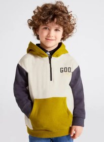 Resim Mayoral Erkek Çocuk Kapüşonlu Sweatshirt Yeşil - 5 Yaş 