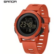 Resim Cloud011 Kırmızı Sanda Spor Saati: Çok Fonksiyonlu, Gece Işığı, Kronometre, Alarm Diğer 