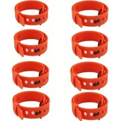 Resim Dashanshop 8 Turuncu 17.72 Inç Esnek Sıkıştırma Kayışı - Hortum Kablo Bagaj Bağlama Kemeri 