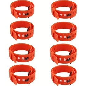 Resim Dashanshop 8 Turuncu 17.72 Inç Esnek Sıkıştırma Kayışı - Hortum Kablo Bagaj Bağlama Kemeri 