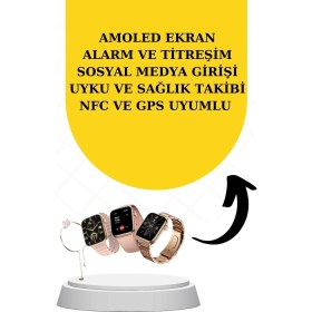 Resim Zero Land Hnrlishp Bileklikli Amoled Ekran Akıllı Saat ve Dijital Göstergeli Kablosuz Bluetooth Kulaklık Anc/ Enc 