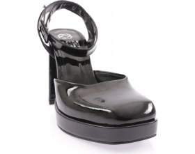 Resim DGN 7758-23Y Kadin Küt Burun Kisa Platform Bilekten Bağli Topuklu Arkasi Açik Ayakkabi 