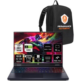Resim Acer Predator Helios Neo 16 Intel Core I7 14650HX 32GB 4tb SSD RTX4060/8GB 140W 16" Fhd+ 180Hz Windows 11 Home Taşınabilir Bilgisayar & Per4 Çanta NHQQVEY002P360 