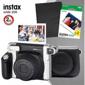 Resim Instax Wide 300 Fotoğraf Makinesi-Çanta-Albüm-20'li Film Seti Siyah 