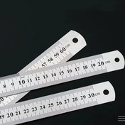 Resim Ofis Kesme Ölçüsü, Çelik Ölçü, Çift Taraflı Ölçü Metrik İnç Hassas ve Taşınması Kolay 