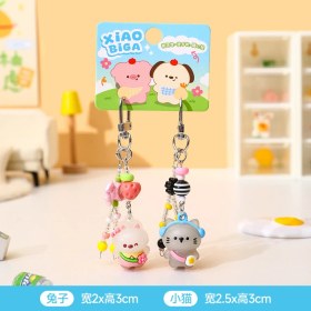 Resim Silver1 Peluş Bebek Aşk Düğmesi Çanta Kolye Sevimli Biblolar Bebek Çekicilik Küçük Kolye Anahtarlık (Yurt Dışından) 