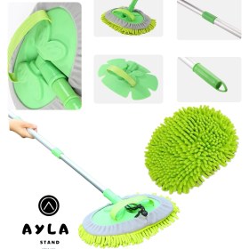 Resim Oliva Nero Araba Yıkama Ekipmanları Su Akış Fırçası Yumuşak Kıl Teleskopik Uzun Saplı Su Akış Araba Fırça 