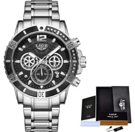 Resim Lige Lüks Premium Full Fonksiyon - Dönebilen Halka Tasarım Çelik Erkek Saat 