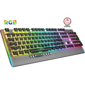 Resim Rampage KB-R211 Prime Kristal Red Switch Kablolu RGB Mekanik Oyuncu Klavye 