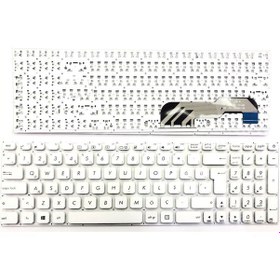 Resim Asus Uyumlu R541 R541U Notebook Klavyesi Beyaz 