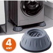 Resim BUTTERCUP Gürültü Engelleyici Ve Kaymaz Titreşim Önleyici Kauçuk Ayak Pedleri Çamaşır Makinesi Stoper 4'lü Set 