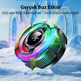 Resim Memo Cx15 İos Android Soğutucu 15w Manyetik + Arka Klips 2'si 1 Arada Yarı İletken Soğutma Fanı Radyatörü 