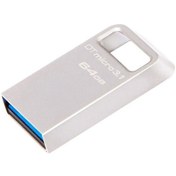 Resim Mufunye Kingston Dtmc3 64gb Usb3.1 Taşınabilir Metal Usb Bellek, 100mb/s Okuma Hızı, Şok Ve Aşınmaya Dayanıklı, Gümüş Renk 