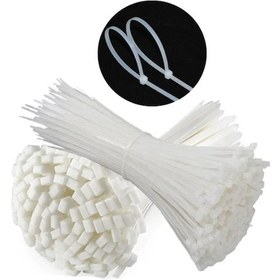 Resim Kablo Bağı & Plastik Cırt Kelepçe 100 Adet 2.5 Mm.-200 Mm.-Beyaz 