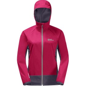 Resim Jack Wolfskin Eagle Peak II Hoody Kadın Mor Outdoor Ceketi 
