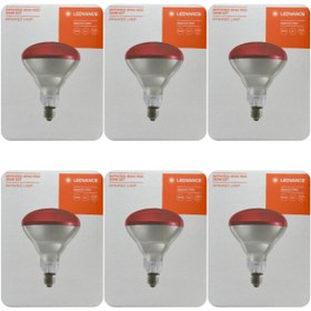 Resim Avarson (6 Adet) Ledvance 250W Kızılötesi Hayvan Isıtma ve Fizik Tedavi Lambası (Kırmızı Işık) E27 Duy 