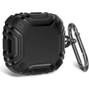 Resim Dlrcase Samsung Galaxy Buds Pro Kılıf Sert Silikon Çizgi Desenli SF19 Siyah 