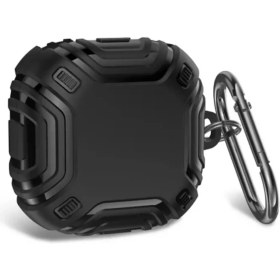 Resim Dlrcase Samsung Galaxy Buds Pro Kılıf Sert Silikon Çizgi Desenli SF19 Siyah 