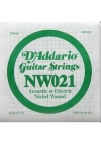 Resim Daddario Nw021 Elektro Ve Akustik Tek Tel Nickel Wound, Sol , 