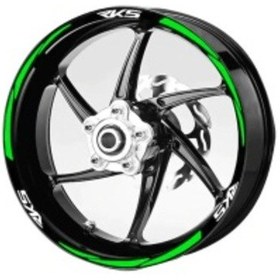 Resim 12 Parça Rks Jant Şeridi Seti Mdl -1 Beyaz Yeşil 