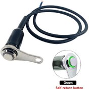 Resim Tek Kafa Yeşil-çift Kafa Paslanmaz Çelik Led Motosiklet Anahtarı On-off Gidon Ayarlanabilir Montaj Su Geçirmez Anahtarlar Düğmesi Dc12v Sis Farı 