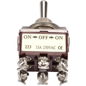 Resim Moveevo 12mm 3 Pozisyonlu Anlık Çakma Anahtar 6 Pinli 15a 250vac Otomobil Ev Aleti Endüstriyel Kontrol 