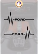Resim SUNA Ford Nabız Araba Motosiklet Laptop Duvar Uyumlu Folyo Sticker 7.63X15 CM 