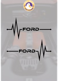Resim SUNA Ford Nabız Araba Motosiklet Laptop Duvar Uyumlu Folyo Sticker 7.63X15 CM 