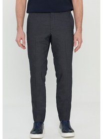 Resim AC&Co / Altınyıldız Classics Erkek Lacı Yünlü Slim Fit Beli Gizli Lastikli Armürlü Yan Cepli Esnek Klasik Pantolon Lacı 