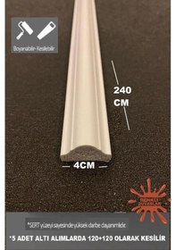 Resim Boyanabilir Dekoratif Pvc Duvar Çıtası 4 Cm 1 Boy 240 Cm Duvar Süsleri Koridor Salon Çıta Tasarım 