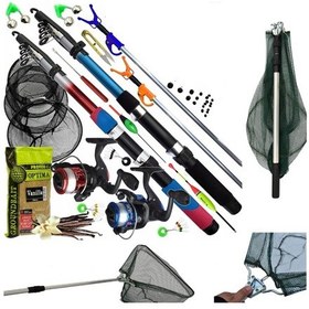 Resim Orta Seviye Olta Takımı Seti 270 Kamış 150 Metre Misinası Sarılı Makine 