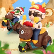 Resim 360° Dönen Işıklar ve Müzikli Yürüyüş Trike Oyuncak Araba, Eğlenceli ve Şık Bir Halloween Hediyesi, ABS Malzeme, Pil Dahil Değil, Rastgele Renk 